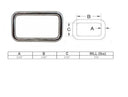 4 Pcs Marine T316 Stainless Steel 3/16" x 2" Rectangle Ring 550 Lbs WLL For Yacht Sailing