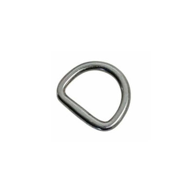 Marine Stainless Steel Mil Spec 1/8" D-Ring Welded, 12mm Height 100 Lbs WLL