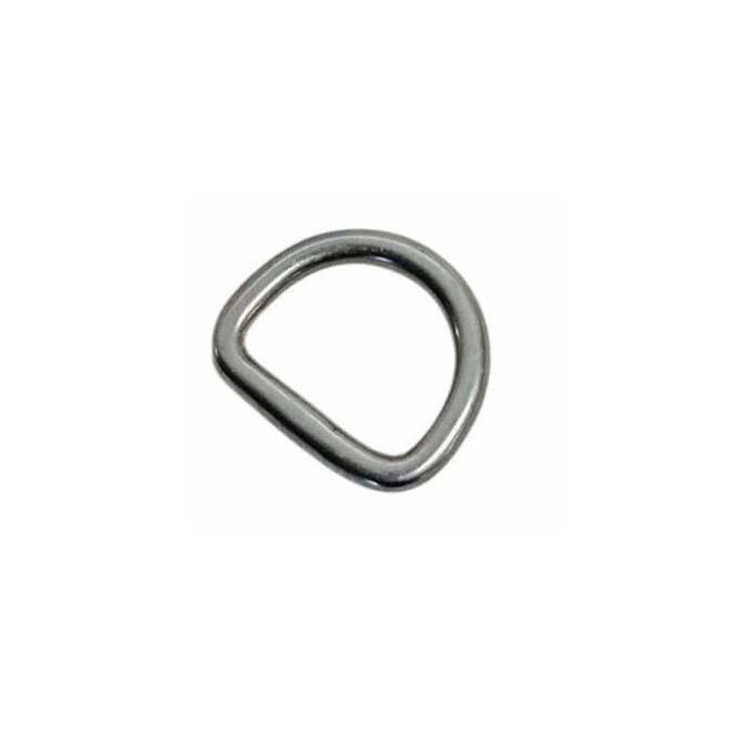 Marine Stainless Steel Mil Spec 1/8" D-Ring Welded, 12mm Height 100 Lbs WLL