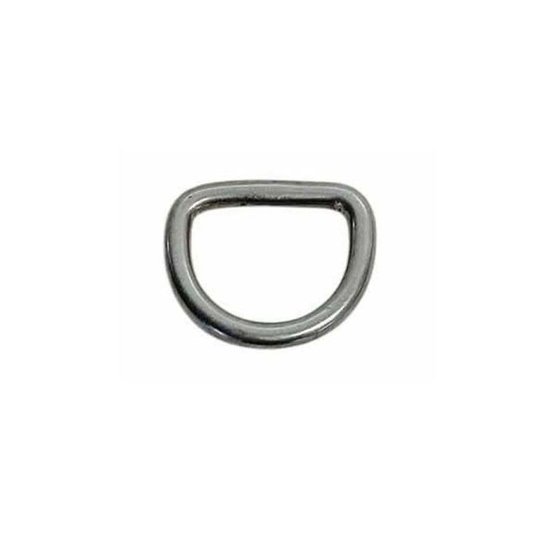 Marine Stainless Steel Mil Spec 1/8" D-Ring Welded, 12mm Height 100 Lbs WLL