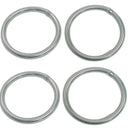 4 Pc 300 Lb WLL Mil Spec Stainless Steel Round Ring Link Connect 3/16" x 1-9/16"