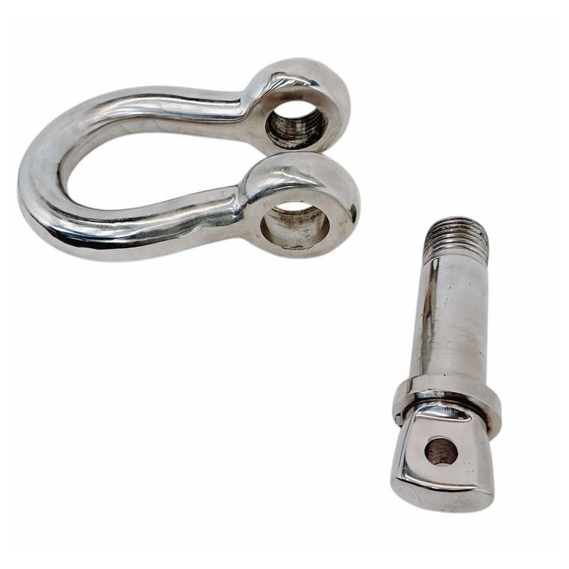 Marine Mil Spec Stainless Steel 316 1" Screw Pin Anchor Shackle 10,000 Lb WLL