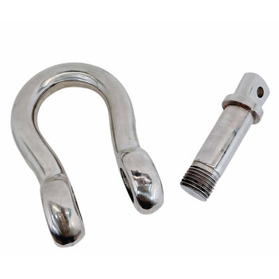 Marine Mil Spec Stainless Steel 316 1" Screw Pin Anchor Shackle 10,000 Lb WLL