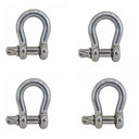 4 Pcs Mil Spec Stainless Steel T316 3/8" Screw Pin Anchor Shackle 1,500 Lbs WLL