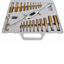 Titanium Coated SAE Standard Tap Die 45Pc Set Coarse Threads Stock Handle Wrench