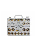 Titanium Coated METRIC Standard Tap Die 45 Pc Set Coarse Threads Handle Wrench