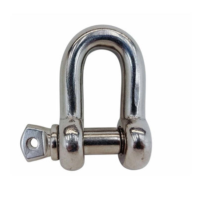 Forged 1" Screw Pin Chain Shackle 10,000 Lb WLL Stainless Steel T316 Mil Spec