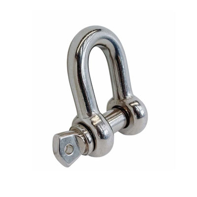 Forged 1" Screw Pin Chain Shackle 10,000 Lb WLL Stainless Steel T316 Mil Spec