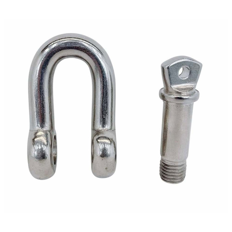 Forged 1" Screw Pin Chain Shackle 10,000 Lb WLL Stainless Steel T316 Mil Spec