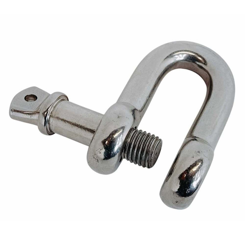 Forged 1" Screw Pin Chain Shackle 10,000 Lb WLL Stainless Steel T316 Mil Spec