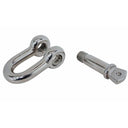 Forged 1" Screw Pin Chain Shackle 10,000 Lb WLL Stainless Steel T316 Mil Spec