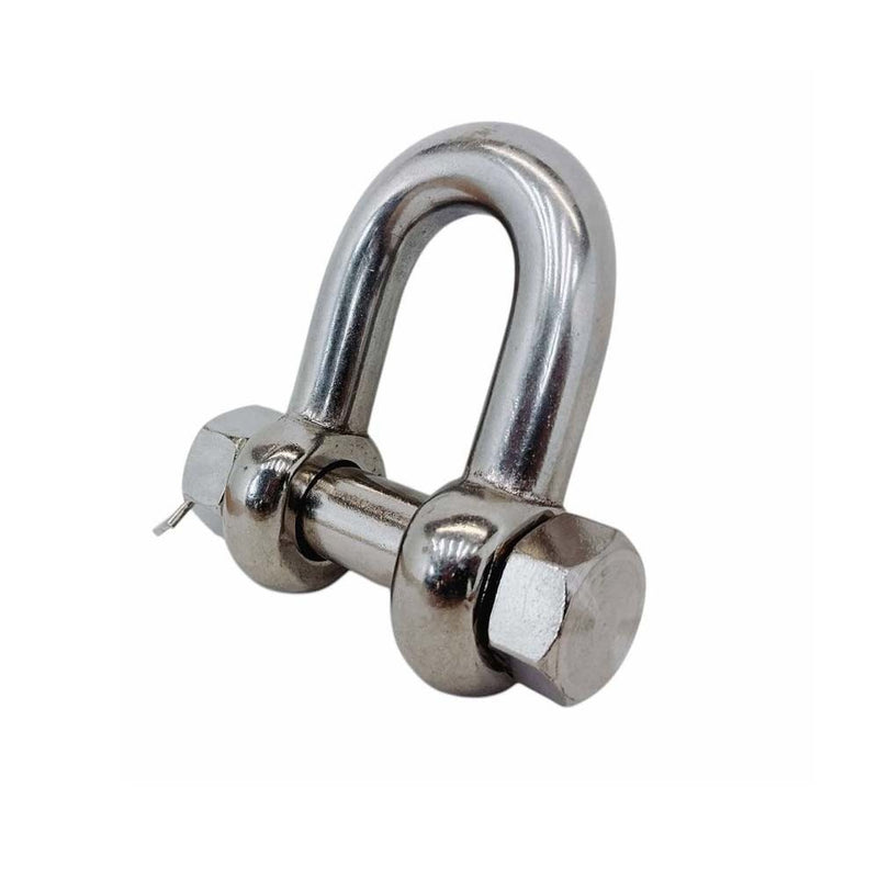 Forged 1" Bolt Pin Chain Shackle 10,000 Lbs WLL Stainless Steel T316 Mil Spec