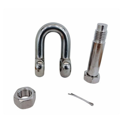 Forged 1" Bolt Pin Chain Shackle 10,000 Lbs WLL Stainless Steel T316 Mil Spec