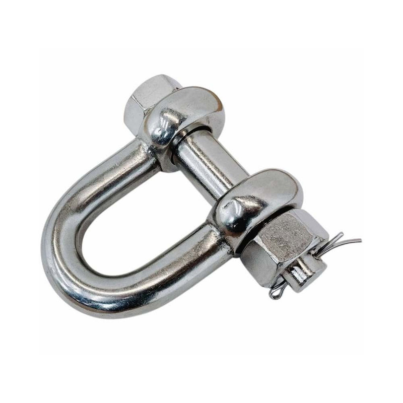 Forged 3/4" Bolt Pin Chain Shackle 6,000 Lbs WLL Stainless Steel T316 Mil Spec