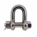 Forged 3/4" Bolt Pin Chain Shackle 6,000 Lbs WLL Stainless Steel T316 Mil Spec