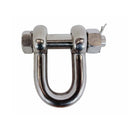 Forged 3/4" Bolt Pin Chain Shackle 6,000 Lbs WLL Stainless Steel T316 Mil Spec