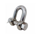 Forged 3/4" Bolt Pin Chain Shackle 6,000 Lbs WLL Stainless Steel T316 Mil Spec