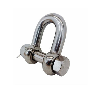 Forged 3/4" Bolt Pin Chain Shackle 6,000 Lbs WLL Stainless Steel T316 Mil Spec