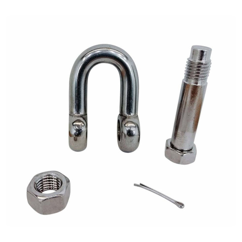 Forged 3/4" Bolt Pin Chain Shackle 6,000 Lbs WLL Stainless Steel T316 Mil Spec