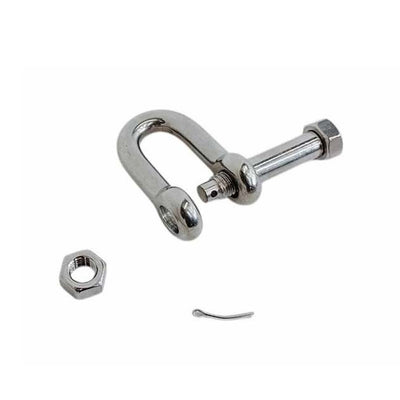 Forged 5/16" Bolt Pin Chain Shackle 1,300 Lbs WLL Stainless Steel T316 Mil Spec