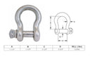Mil Spec 1-1/4" Screw Pin Anchor Shackle 15,000 Lbs WLL T316 Stainless Steel