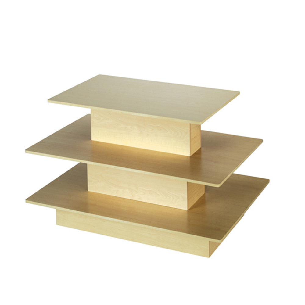 Maple 3 Tier Rectangle Display Table 60