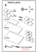 Maple 3 Tier Rectangle Display Table 60" Wide x 42" Deep x 39" High