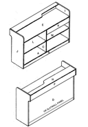 6 ft Black Ledge Top Retail Counter with Front Slatwall – 70” L x 22” D x 42” H Checkout & Cash Wrap Display Stand