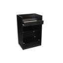 Black Cash Wrap Checkout Stand with Storage Shelf & Drawer 24” L x 18” D x 38” H Retail POS Counter