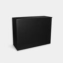 Black Flat Top Wrap Counter – 48” L x 20” D x 38” H Retail Checkout & Cash Wrap Counter