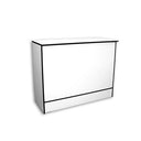 White Black Trim Flat Top Wrap Counter – 48” L x 20” D x 38” H Retail Checkout & Cash Wrap Counter