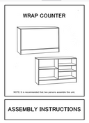 White Black Trim Flat Top Wrap Counter – 48” L x 20” D x 38” H Retail Checkout & Cash Wrap Counter