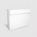 4 ft White Ledgetop Retail Counter 48” L x 22” D x 42” H Checkout & Display Counter for Store Fixtures
