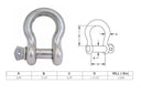 Mil Spec Marine T316 Drop Forged Stainless Steel 3/8" Screw Pin Anchor Shackle 1,500 Lbs WLL