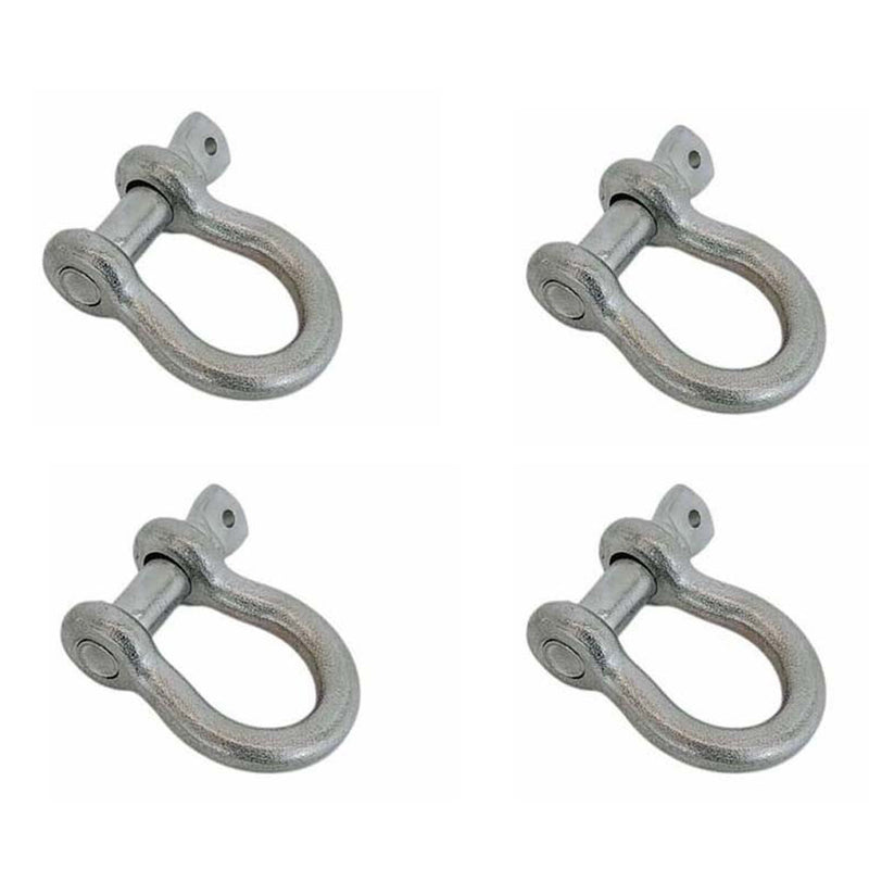 4 Pcs Mil Spec 1/4" Screw Pin Anchor Shackle 1,000 Lbs WLL T316 Stainless Steel