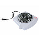 1000W Single Electric Burner, White Portable Electric Hot Plate with Adjustable Temperature, Compact Countertop Stove for Cooking & Dorm Use