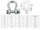 Mil Spec Bolt Pin Anchor Shackle Non-Magnetic Drop Forged Stainless Steel T316