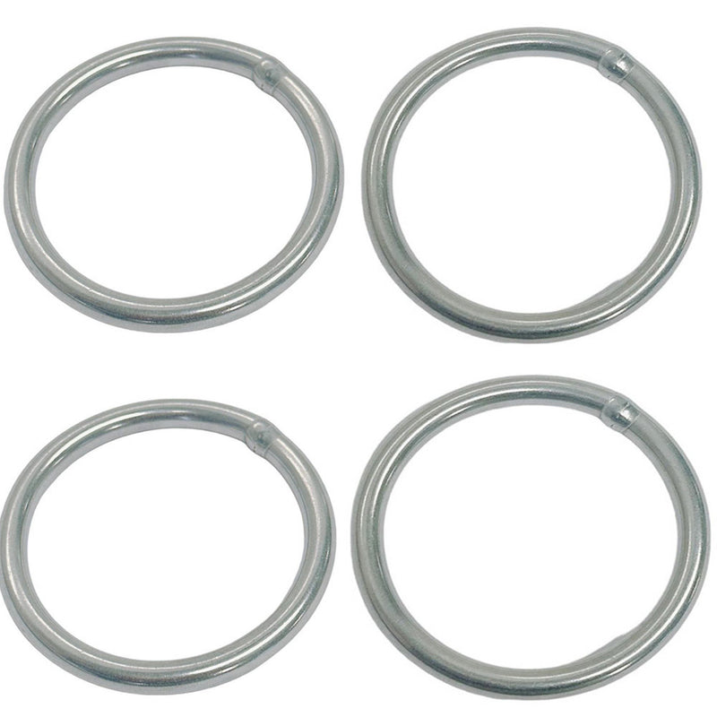 4 Pcs 1120 Lb WLL Marine Stainless Steel Round Ring Link Connect 5/32" x 1-3/16"