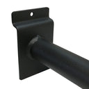 6 Pcs 12” Black Slatwall Pipe Straight Faceout, Metal Shelf Support Hook, Pipe Line Rack Display Arm for Retail Store Clothing & Merchandising