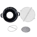 13" Nonstick Roasting Pan with Rack, Porcelain Enamel Steel Roaster for Oven, Grill & BBQ Cooking