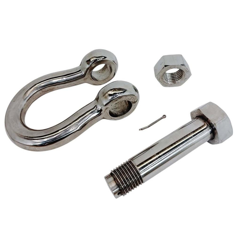 Mil-Spec 5/8" Bolt Pin Anchor Shackle 4,000 Lbs WLL Stainless Steel T316 Marine