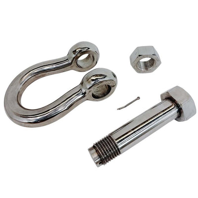 Mil-Spec 3/16" Bolt Pin Anchor Shackle 880 Lbs WLL Stainless Steel T316