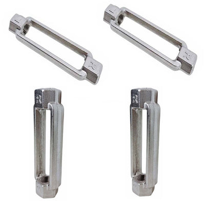 4 Pcs 5/8" x 6" Mil-spec Turnbuckle Body 3,500 Lbs WLL Stainless Steel T316