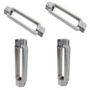 4 Pcs 1/2" x 6" Mil-spec Turnbuckle Body 2,200 Lbs WLL Stainless Steel T316