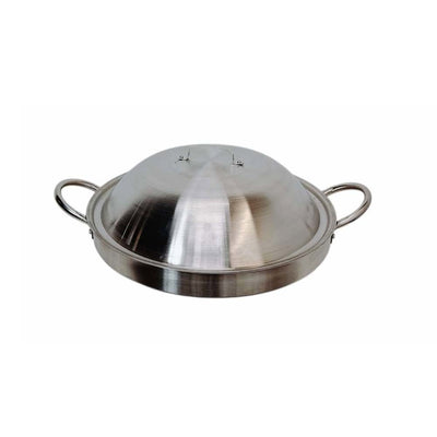 Stainless Steel 20" Concave Down Comal Set, Concave Comal para Tacos Set