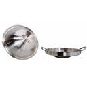Stainless Steel 20" Concave Down Comal Set, Concave Comal para Tacos Set,Discada Disc Cooker, Comal Cazo Fryer With Lid, Rack, Tong, Spatulas