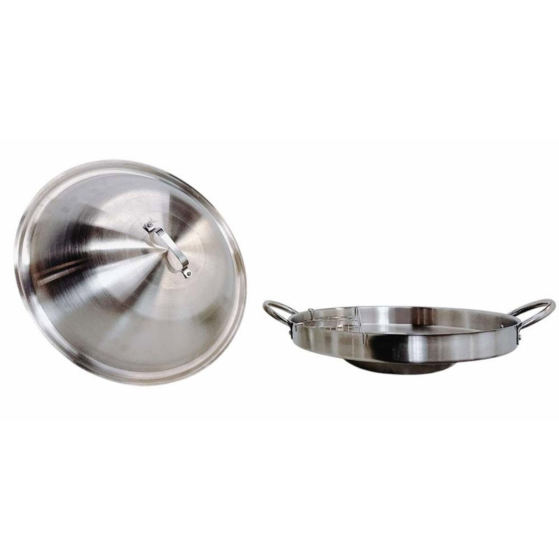 Stainless Steel 20" Concave Down Comal Set, Concave Comal para Tacos Set