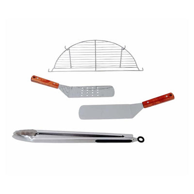Stainless Steel 20" Concave Down Comal Set, Concave Comal para Tacos Set