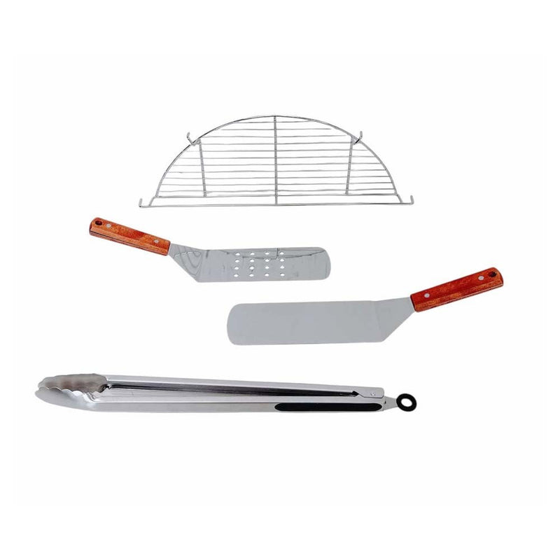 Stainless Steel 20" Concave Down Comal Set, Concave Comal para Tacos Set