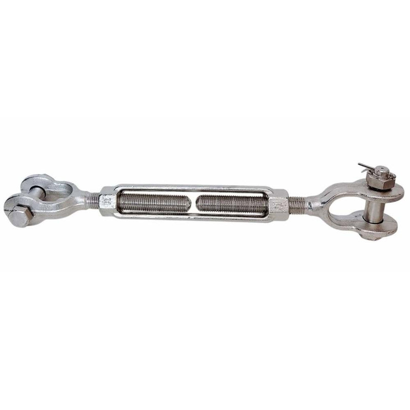 Mil Spec 5/8" x 6" Jaw Jaw Turnbuckle 3,500 Lbs WLL Stainless Steel T316